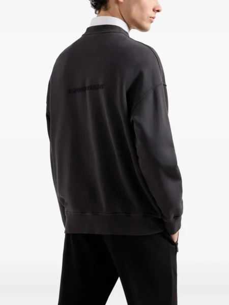Hanorac crewneck Emporio Armani gri
