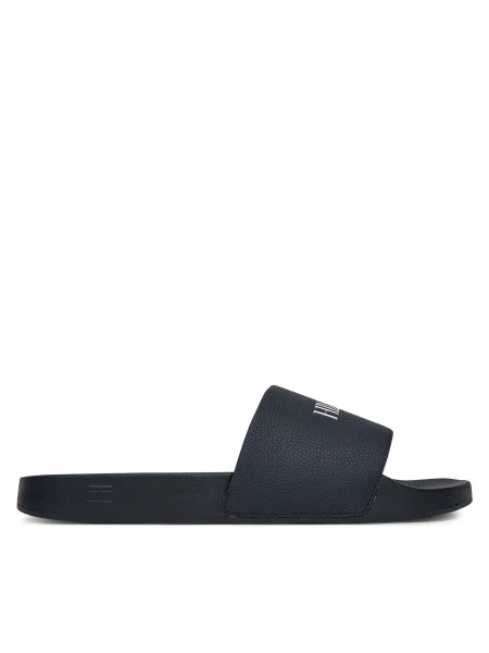 Šlepetės Tommy Hilfiger Hilfiger Print Tumble Pool Slide Tamsiai mėlyna