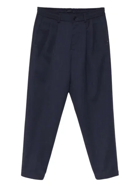 Plisované kalhoty Low Brand modré