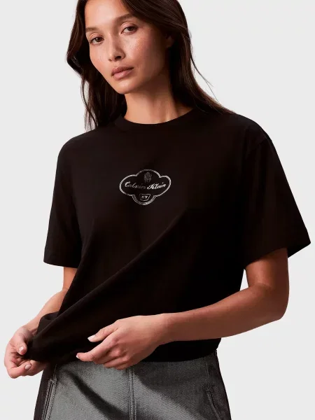 Футболка Calvin Klein Jeans с автографом черная