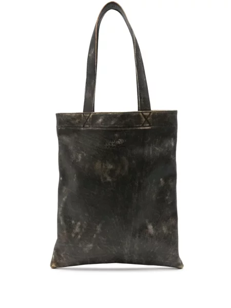 Geantă shopper Mm6 Maison Margiela din piele negru