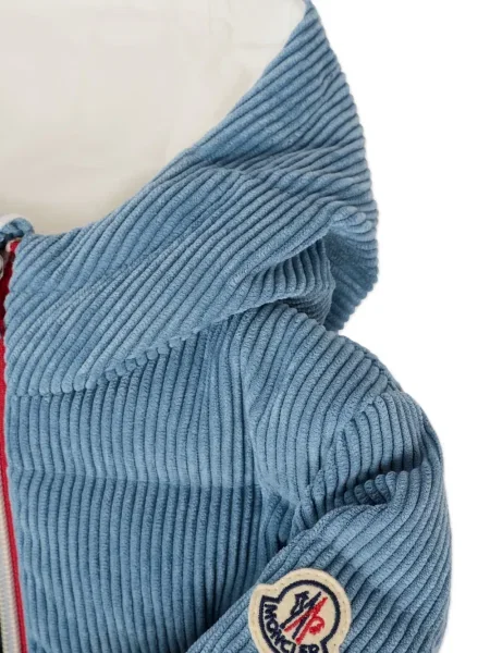 Kurtka dziecięca Moncler Enfant niebieska
