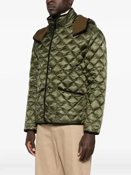 Matlasat geacă Moncler verde