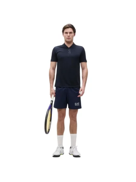Spodenki sportowe Emporio Armani Ea7 niebieskie