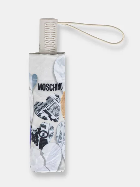 Moschino umbrela automată pentru femei bej