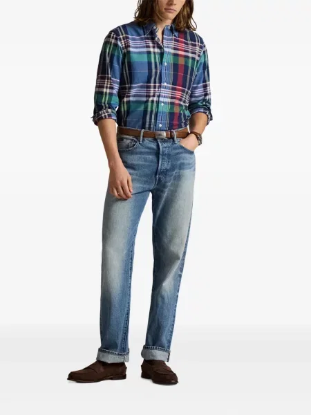 Μικρός κασκέτο Polo Ralph Lauren με χαμηλή μέση υφαίνω διαγωνίως πράσινο