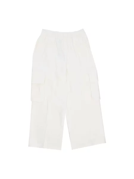 Spodnie cargo Nike polarowe białe