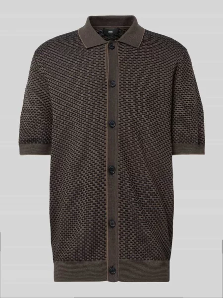 Koszulka polo o kroju regular fit z listwą guzikową model ‘Janne’ Cinque granatowe