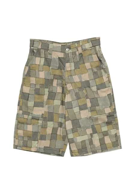 Kratke hlače Maison Kitsuné karirane zelena