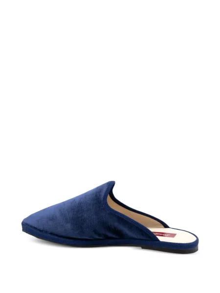 Papuci tip mules Gondolina de catifea albastru