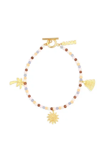 Pandantiv Ganni cu mărgele auriu