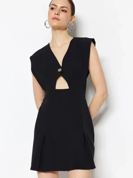 Rochie mini Trendyol țesută negru