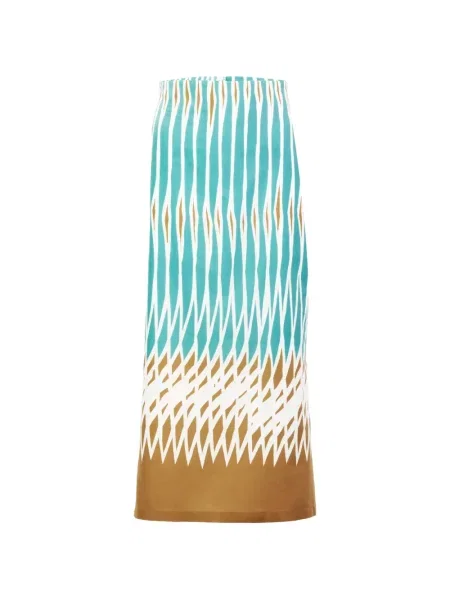 Fustă midi Silvia Tcherassi cu imagine până la genunchi albastru