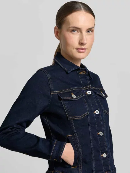 Kurtka dżinsowa o kroju slim fit z mieszanki bawełny Tom Tailor