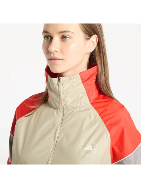 Яке adidas by Stella McCartney преходен модел с уголемена кройка бежово