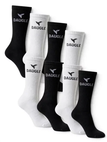 DAUGLE Športne nogavice Daugle Sport Socks Black White ⁠ črna bela