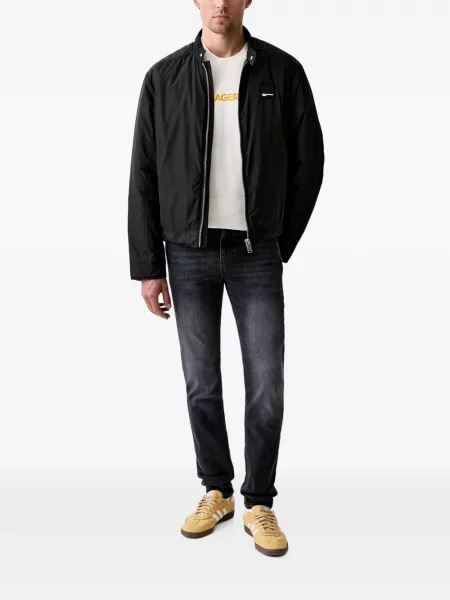 Blugi Karl Lagerfeld Jeans cu imagine negru
