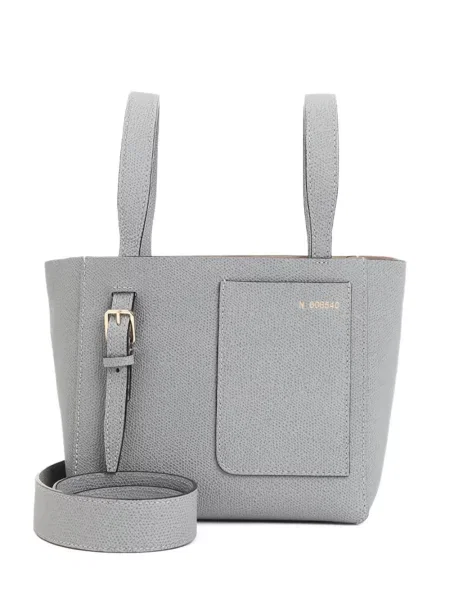 Geantă de mână Valextra din piele albastru