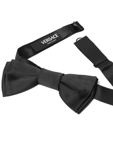 Cravată Versace cu funde din satin negru