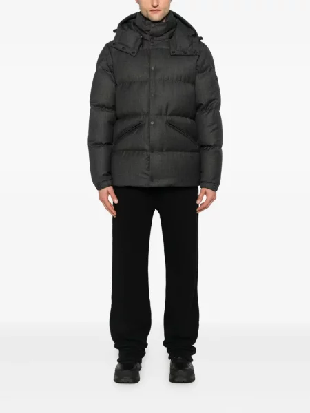 Geacă Moncler cu glugă negru