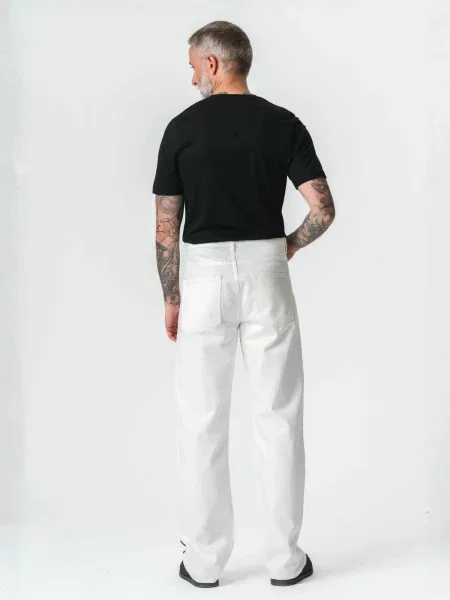 TEESHOPPEN Jeans Relaxed Jeans denim alb