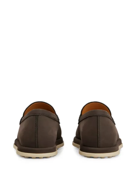 Pantofi loafer Tod's din nubuc maro