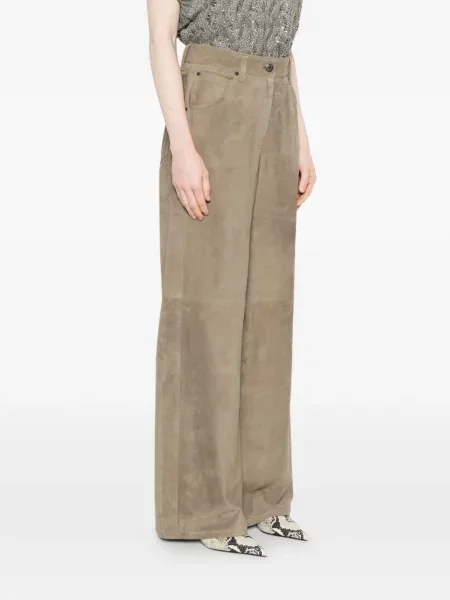 Pantaloni Brunello Cucinelli din piele