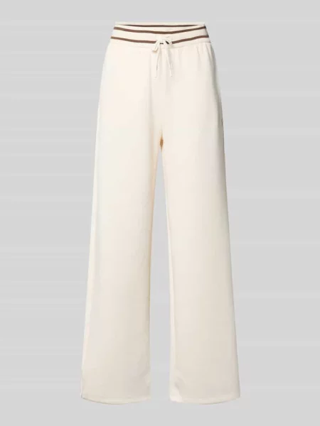 Spodnie dresowe z elastycznym pasem Armani Exchange beżowe