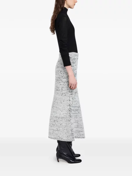 Midi sijonas Proenza Schouler White Label iki kelių a eilutė balta
