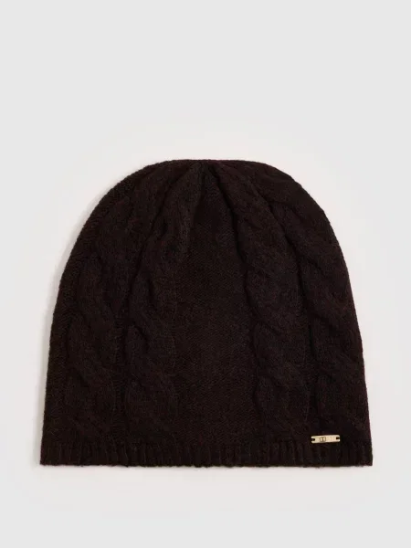 Mohito Trikotažinė beanie kepurė tamsiai ruda