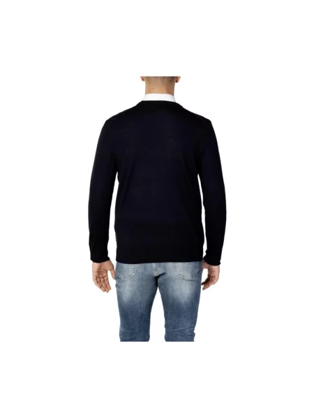 Sweter Armani Exchange wełniany niebieski