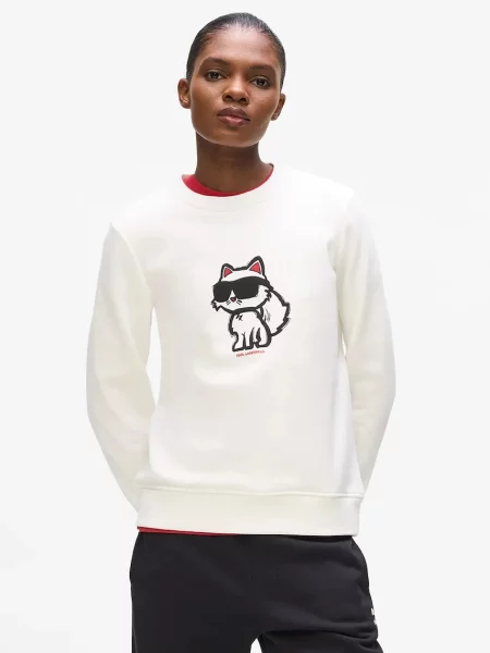 Karl Lagerfeld bluză cu imprimeu bej