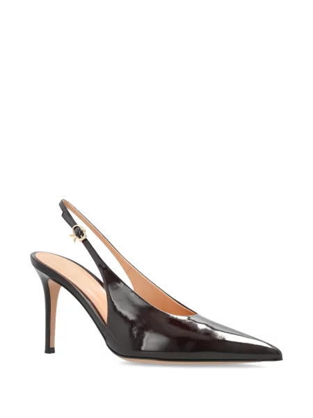 Pantofi cu toc Gianvito Rossi din piele slingback maro