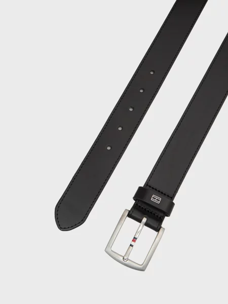Кожаный ремень Tommy Hilfiger черный