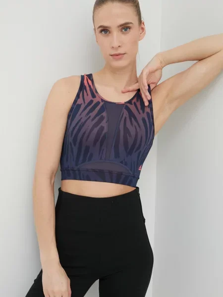 Sportovní podprsenka adidas Performance tmavomodrá