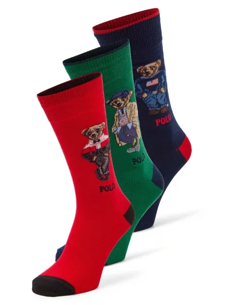 Polo Ralph Lauren șosete pentru bărbați pachet de 3 roșu