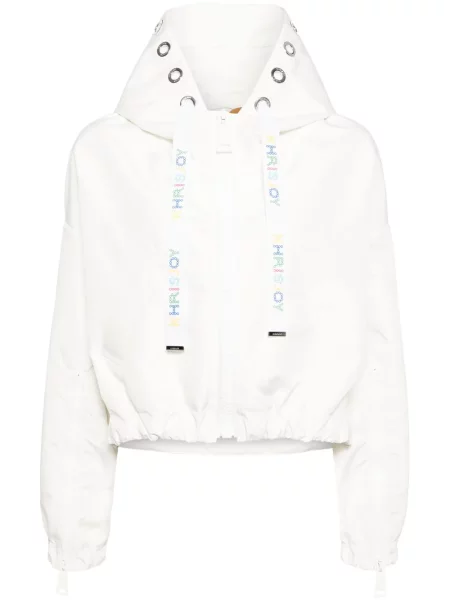 Geacă de vânt Khrisjoy cu glugă alb