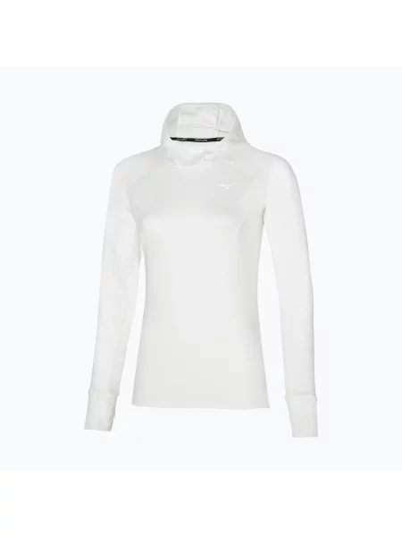 Běžecká mikina Mizuno Warmalite Hooded LS white bílá