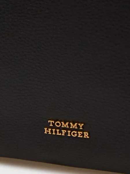Шкіряна сумка Tommy Hilfiger чорна