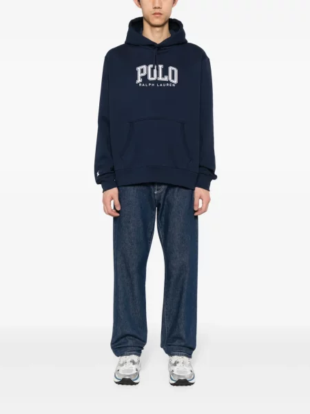 Δερμάτινα σαγιονάρεσ Polo Ralph Lauren με σχέδιο μπλε