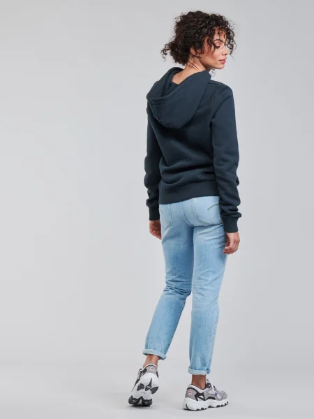 Geacă Superdry cu glugă albastru