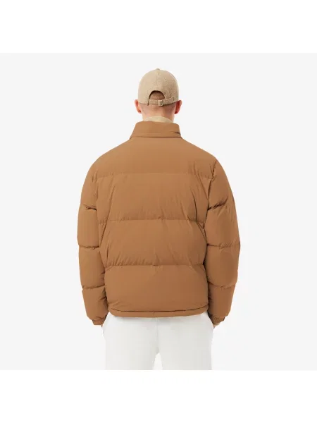 Lacoste Kurtka Z Kapturem Relaxed Fit Ciemnobrązowa brązowy
