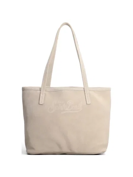 Geantă shopper Mc2 Saint Barth din piele de căprioară cu autograf