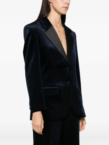 Blejzer Victoria Beckham od samta s reverom plava