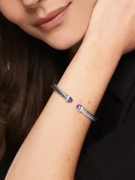 Brăţară David Yurman argintiu