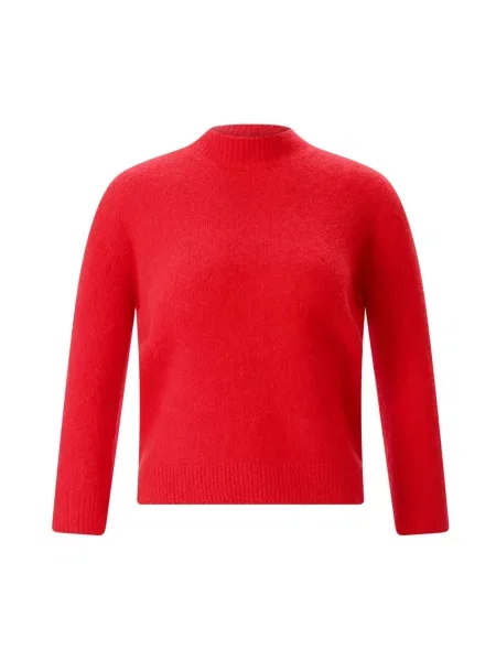 Sweter z golfem Roberto Collina z kaszmiru czerwony