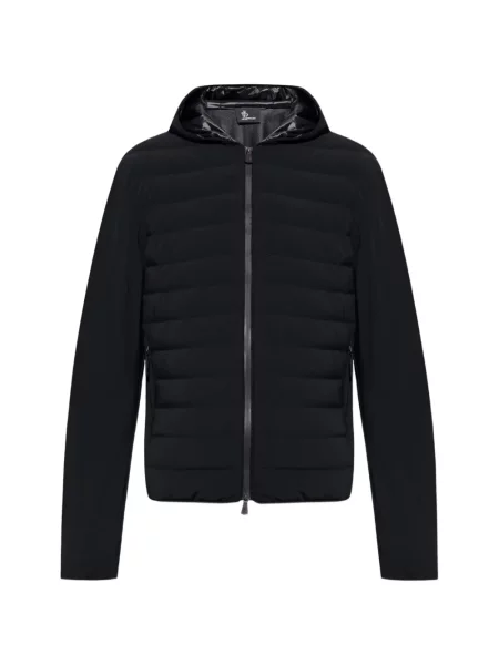 Palton Moncler Grenoble cu glugă negru