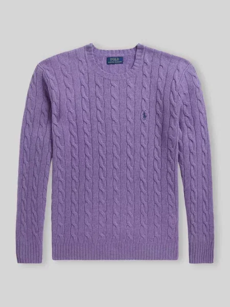 Sweter Polo Ralph Lauren fioletowy