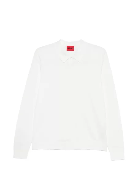 Gulerat polo Hugo alb