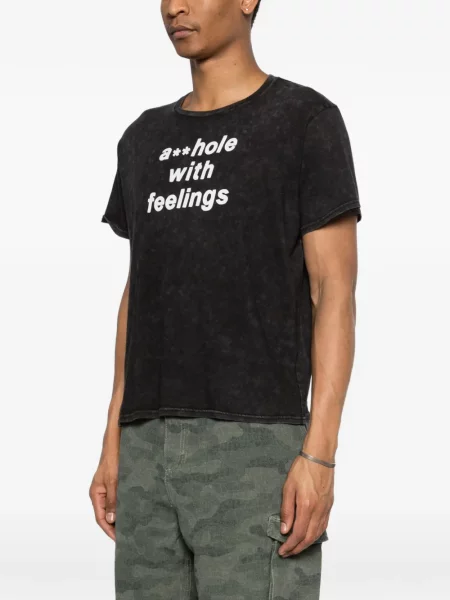 Tricou R13 cu decolteu rotund gri